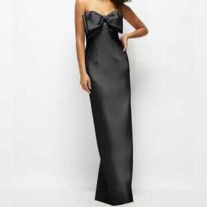 ALFRED SUNG Black Strapless Dress